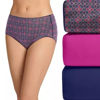 Женские трусики Jockey No Panty Line Promise, комплект из 3 трусиков на бедрах 1772, цвет Gallant Geo Jewels