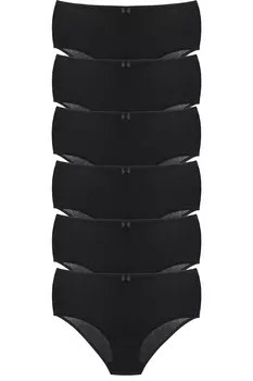 Женские трусики с высокой талией и сеткой, черные трусики, 6 предметов 2186002 TOLIN