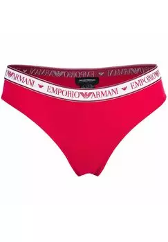 Женские трусы, 2 шт. в упаковке - BI-PACK BRIEF, хлопок стрейч, полоса с культовым логотипом EMPORIO ARMANI, розовый