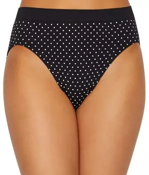 Женские трусы Bali One Smooth U с высоким вырезом, цвет Black / White Dot