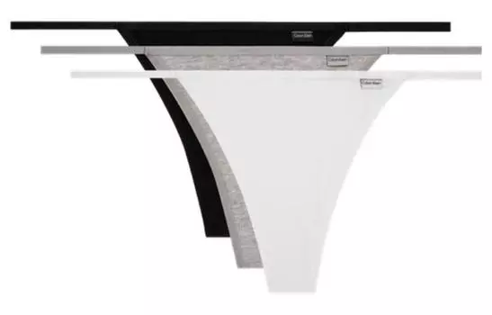Женские трусы Calvin Klein, цвет 3-piece Space Black + Moonlight White + Marble Grey