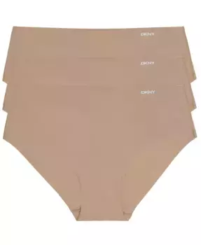Женские трусы-хипстер Litewear Cut Anywear, 3 шт DKNY, коричневый/бежевый