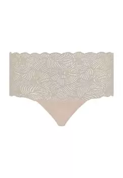 Женские трусы из мягкого эластичного кружева на талии CHANTELLE, цвет Beige Dore