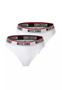 Женские трусы, комплект из 2 шт.: трусы, трусы, хлопок стрейч, однотонные MOSCHINO