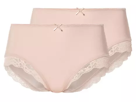 Женские трусы-лиф esmara, 2 шт., с кружевом, светло-розовый