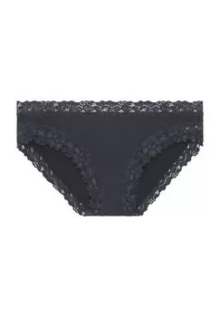 Женские трусы Parisienne с кружевной каймой из микрофибры JOCKEY, цвет Black