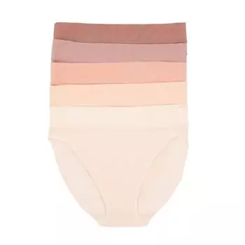 Женские трусы-слипы из пима-хлопка, 5 шт, модель 900819p5 Jezebel, цвет sun kissed neutrals