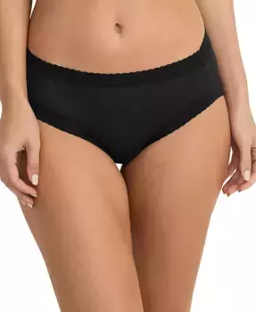 Женские трусы-слипы с высоким вырезом и кружевной отделкой 4611 Jockey, черный