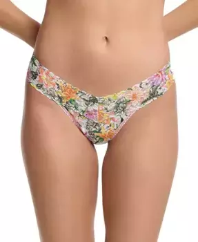 Женские трусы-стринги с кружевом и принтом Signature, низкая посадка Hanky Panky, мультиколор