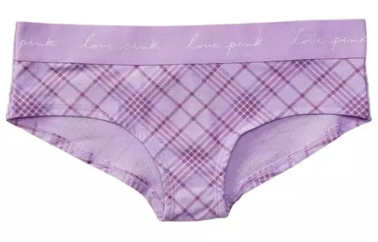 Женские трусы VICTORIA'S SECRET, 1 шт., светло-фиолетовая клетка