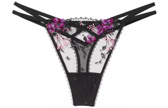 Женские трусы Victoria's Secret, цвет 1 Pack (Black Floral Print)