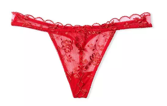 Женские трусы Victoria's Secret, цвет 1 Motoiri (red floral print)
