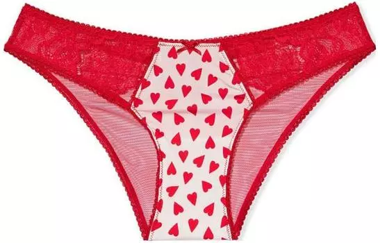 Женские трусы Victoria's Secret, цвет 1 piece (red heart print)