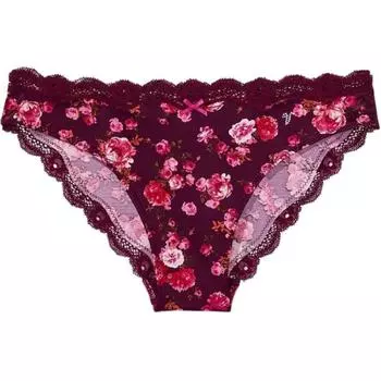 Женские трусы Victoria's Secret, цвет 1 piece (Kiel wine colored floral print/ Kiel wine colored flora