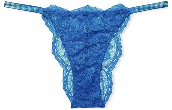 Женские трусы Victoria's Secret, цвет Blue lace fine diamonds