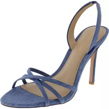 Женские туфли ADELLE с открытым носком и без шнуровки на каблуке Veronica Beard, цвет denim