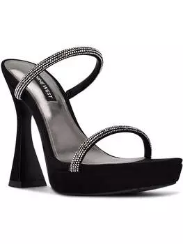 Женские туфли Adine 2 из искусственной замши со стразами Nine West, черный