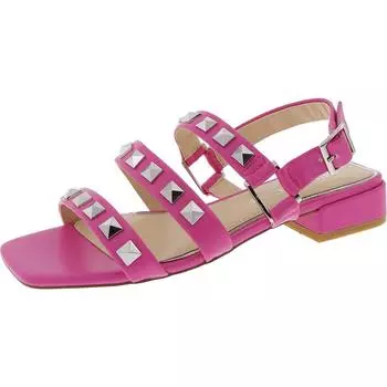 Женские туфли Audrey из искусственной кожи с заклепками и блочным каблуком Things II Come, розовый