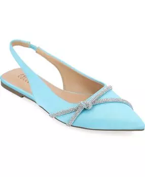 Женские туфли без пятки Rebbel на плоской подошве Journee Collection, синий