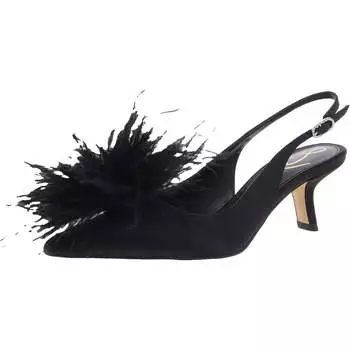 Женские туфли Bianka Feather с круглым носком и ремешком на щиколотке Sam Edelman, черный