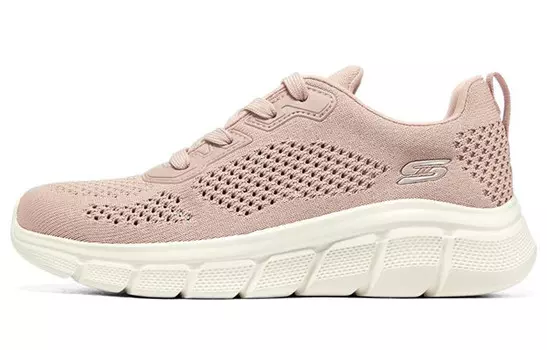 Женские туфли Bob"s Lifestyle с низким верхом, телесного цвета, розового/белого цвета Skechers