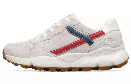 Женские туфли Bobs Lifestyle с низким верхом белого/темно-синего/красного цвета Skechers