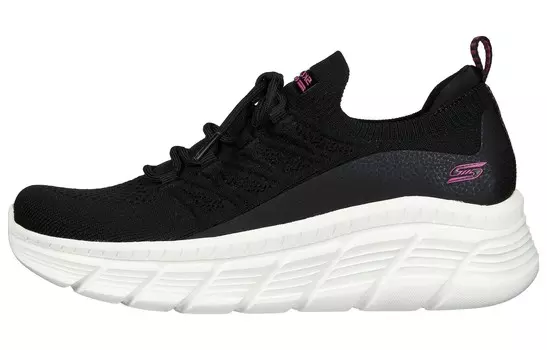 Женские туфли Bobs Lifestyle с низким верхом, черного/белого цвета Skechers
