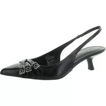 Женские туфли Capeka из искусственной кожи на каблуке с открытой пяткой INC, цвет black crinkle