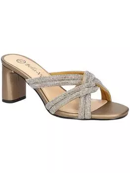 Женские туфли Carmen из искусственной кожи со стразами на каблуках Bella Vita, цвет gold w/stones