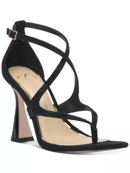 Женские туфли Catarina из искусственной замши со стразами Jessica Simpson, цвет black supreme microsuede
