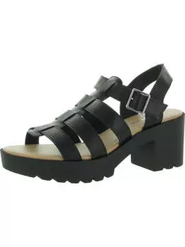 Женские туфли Daisee из искусственной кожи на платформе и каблуках-блоках Sun + Stone, цвет black smooth