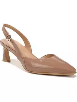 Женские туфли Dalary из лакированной кожи с острым носком и открытой пяткой на каблуке Naturalizer, цвет taupe patent