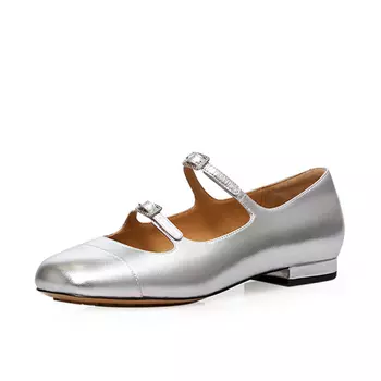 Женские туфли Deep Breath на маленьком каблуке, серебряный