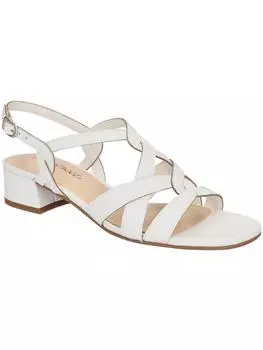 Женские туфли DIDI из искусственной кожи с открытым носком и блочным каблуком Easy Street, белый