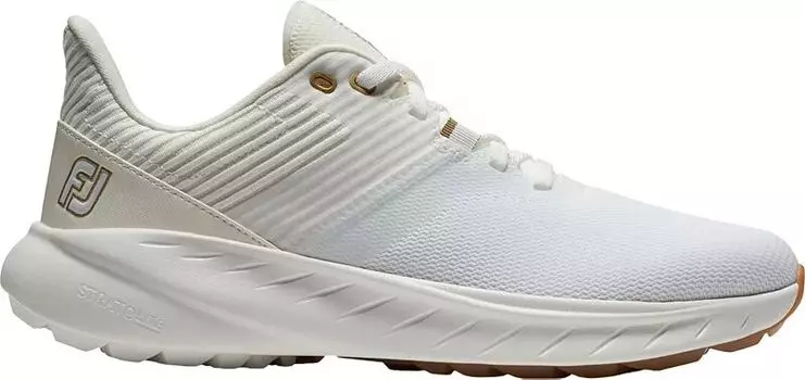 Женские туфли для гольфа FootJoy Flex 23, белый/коричневый