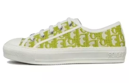 Кроссовки Walk'n'DIOR Skateboard Shoes Women's Low-Top Green Yellow