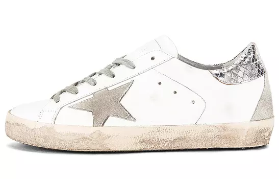 Женские кроссовки для скейтбординга Golden Goose Super-Star, белый/серебряный