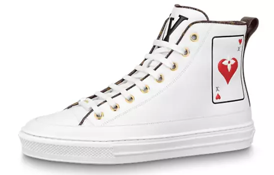 Кроссовки LOUIS VUITTON Stellar Ankle Sneakers 'White Poker With Back Monogram' Women's