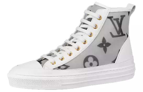 Кроссовки LOUIS VUITTON Stellar Zip Up Ankle Sneakers 'Grey White With Dark Grey Monogram' Women's