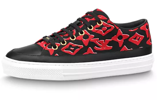 Кроссовки LOUIS VUITTON Stellar Skateboard Shoes Women's Low-Top Black/Red