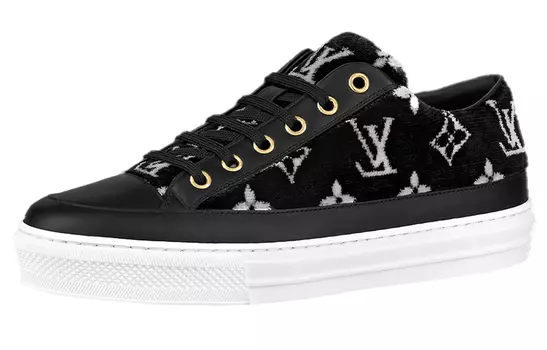 Кроссовки LOUIS VUITTON Stellar Sneakers 'Black With White Monogram' Women's
