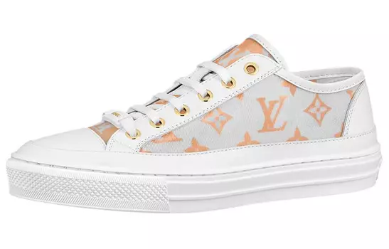Кроссовки LOUIS VUITTON Stellar Skateboard Shoes Women's Low-Top White Orange