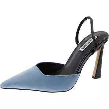 Женские туфли Drew из бархатной лакированной кожи с открытой пяткой на каблуке Steve Madden, бирюзовый
