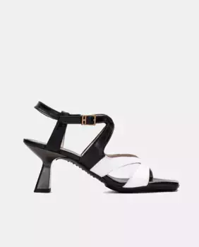 Женские туфли двухцветные босоножки на каблуке Hispanitas, черный