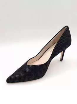 Женские туфли Franky Pump в черном цвете с микро-сердечками Koko + Palenki