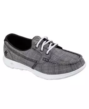 Женские туфли Go Walk Lite — топсайдеры широкой ширины от Finish Line Skechers, черный