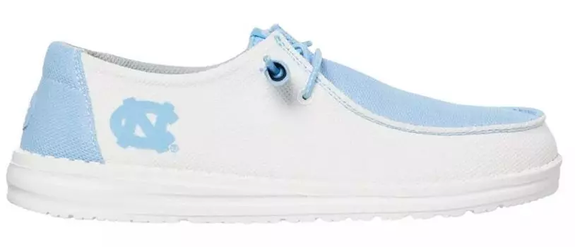 Женские туфли Hey Dude Wendy Tri North Carolina Tar Heels, белый/синий