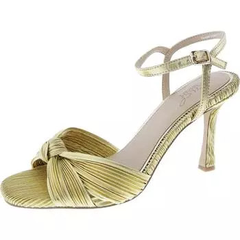 Женские туфли HYDEE с открытым носком и металлическим отливом Jewel Badgley Mischka, цвет gold fabric