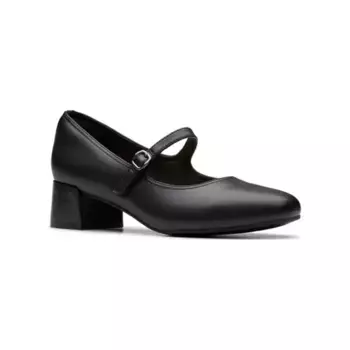Женские туфли Iridessa Rae на блочном каблуке Clarks, цвет black leather