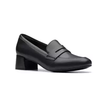 Женские туфли Iridessa Sky на блочном каблуке Clarks, цвет black leather